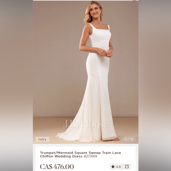 Minimalistic mermaid wedding dress 💖 - Picture 1 of 7